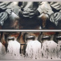 Hyperbole, transferts photo et huile sur aluminium, 75 x 120 cm, 1999
